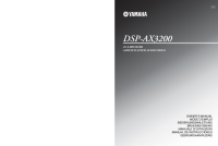 Yamaha DSPAX-3200 - Owners Manual 